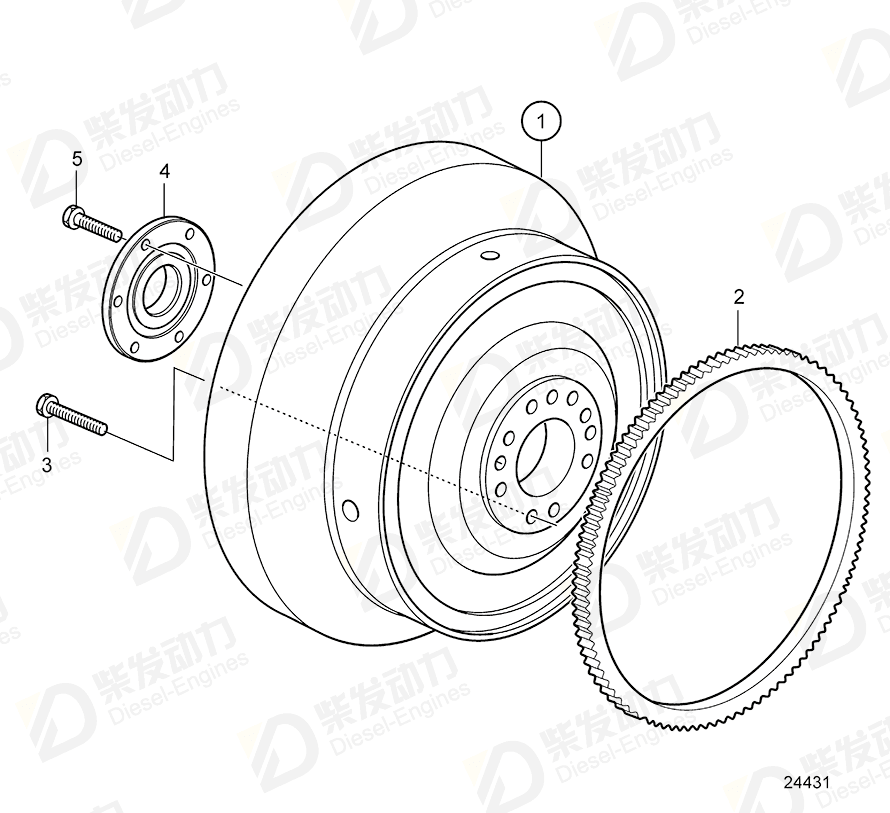 volvo penta Flywheel 20524696 Drawing volvo penta Flywheel 20524696 Drawing